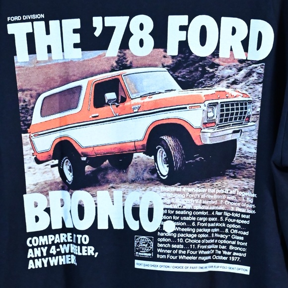 Black Ford Bronco Shirt – Large, Red Bandana Cuffs - Picture 2 of 5
